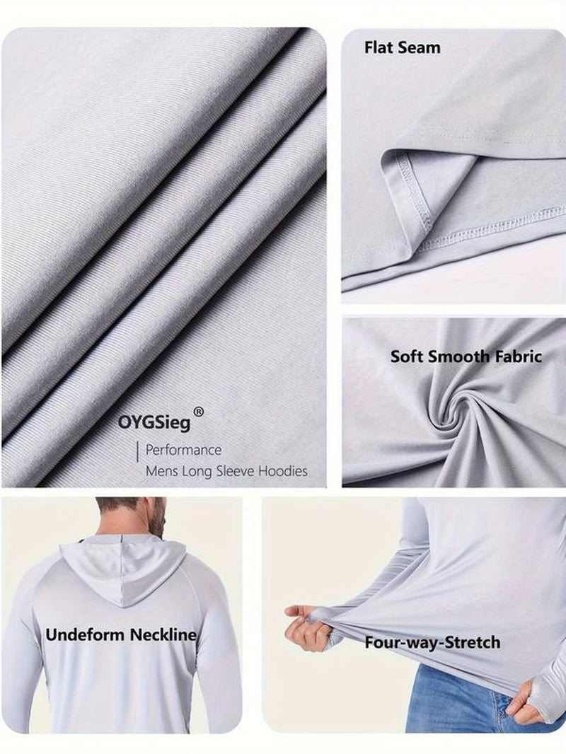 3 PACKS Men'S Athletic Hoodies Long Sleeve Fishing Shirts for Men Hooded Set with Face Mask