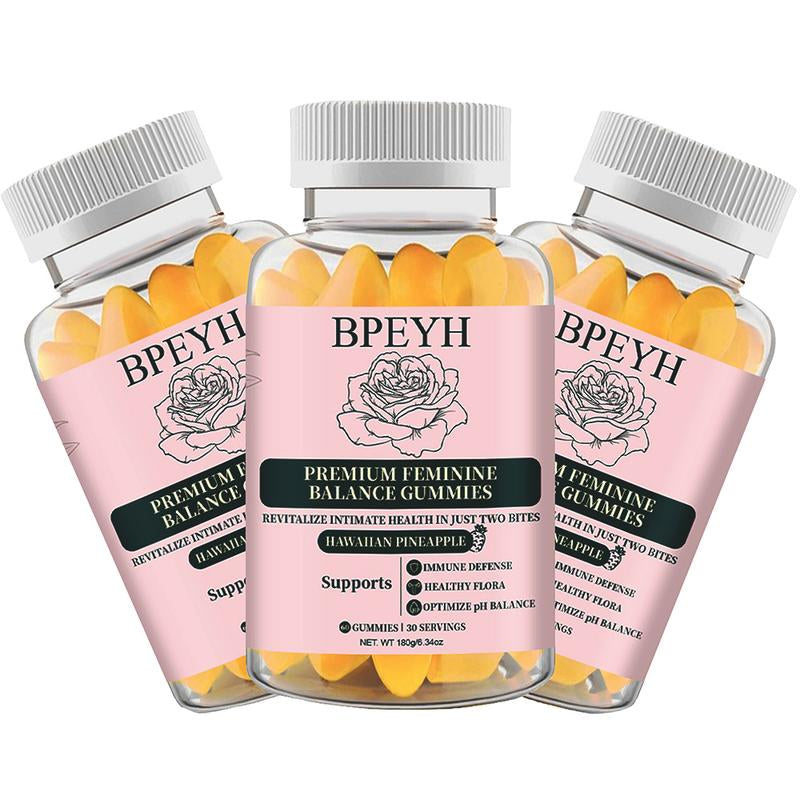 Bpeyh-Feminine Balance Gummies Hawaiian Pineapple-60 Gummies 30 Servings Dietary Fruit Edible Supplement Fitness Vitamin Gummies Body Feminine Gummies Feminine Balance Gummies | Tiktok Shop