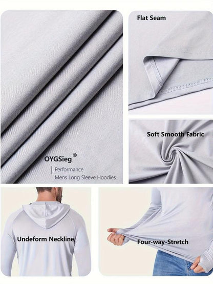 3 PACKS Men'S Athletic Hoodies Long Sleeve Fishing Shirts for Men Hooded Set with Face Mask