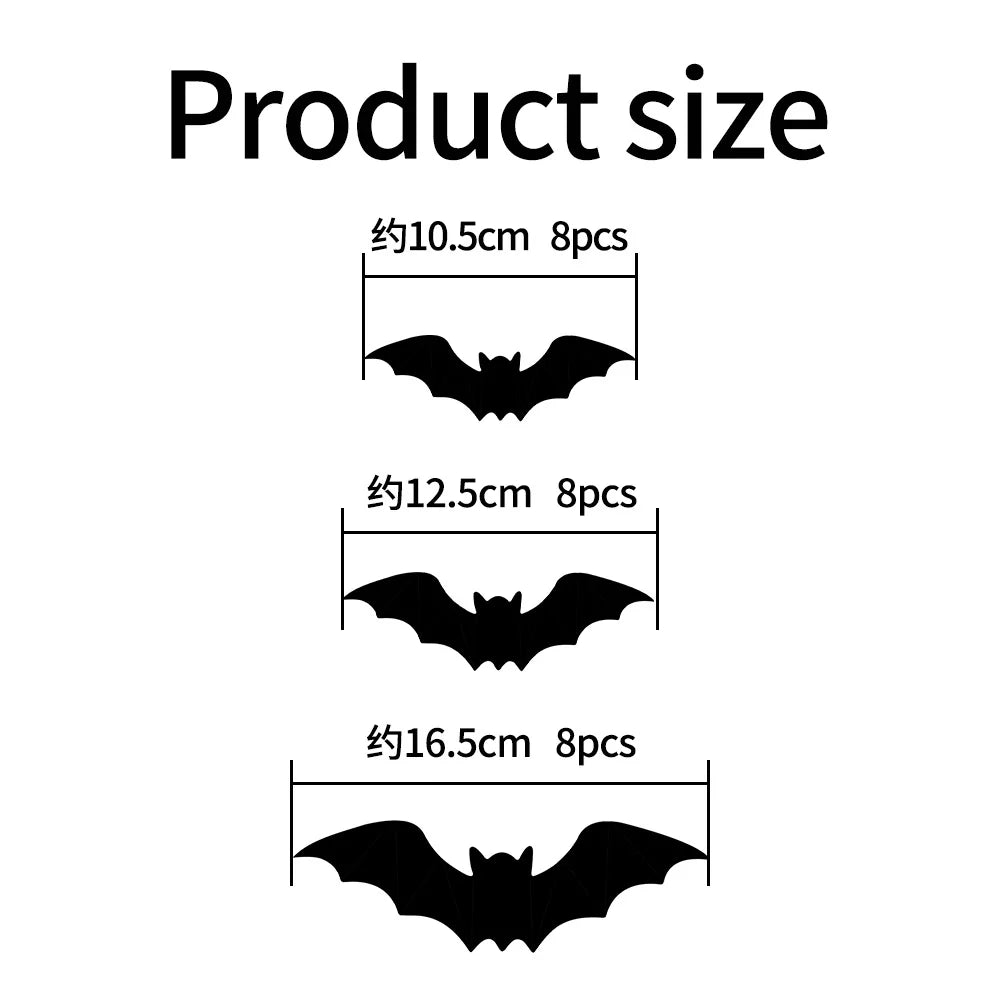 24 Pack Light up Bats Halloween Decor – LED Lights for Halloween, Glow in the Dark Wall Decor, 3D Lighted Bat with Twinkling Effects for Indoor & Outdoor​ (Bats)