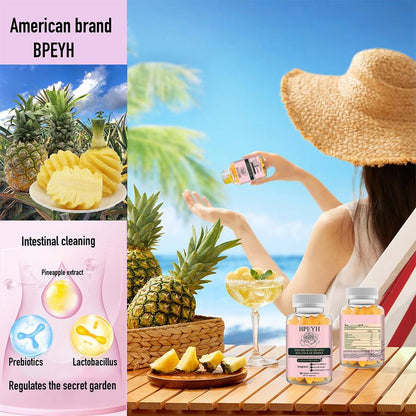 Bpeyh-Feminine Balance Gummies Hawaiian Pineapple-60 Gummies 30 Servings Dietary Fruit Edible Supplement Fitness Vitamin Gummies Body Feminine Gummies Feminine Balance Gummies | Tiktok Shop
